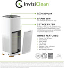 Air Purifiers for Home, Large Room Covers 1500 Ft², H13 Medical Grade True HEPA Air Filter, Ideal for Allergies, Cat, Dog, Pet, Hair, Pollen, Smoke, Dust, Bedroom Air Filter, WiFi, InvisiClean Bella by TinyTreasures Baby Boutique
