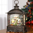 Village Snow Globe Christmas Decorations Gifts Auto Snowfall Glitter Music Collection Village Scene Train Tree Church Snowman with 6H Timer USB/Battery Powered 12 inch by CozyNest Decor