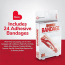 BioSwiss Bandages, Bacon Shaped Self Adhesive Bandage, Latex Free Sterile Wound Care, Fun First Aid Kit Supplies for Kids, 24 Count by TinyTreasures Baby Boutique