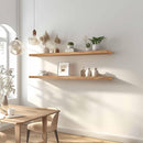 48 Inch Floating Shelves for Wall Rustic Light Wood Wall Shelves for Bedroom Set of 4 by CozyNest Decor