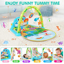 UMIKU Baby Gym Play Mats Baby Toys Tummy Time Mat Musical Activity Center for Newborn Infant Piano Babies Play Mat Music & Light Newborn Infant Gifts for Babies 0-3 6 9 12 Months Dinosaur Style by TinyTreasures Baby Boutique