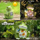 Solar Outdoor Frog Statue Lighting, Waterproof Frog Statue Light,Outdoor Lighting, Decorations for Patio,Yard,Lawn, Porch, Ornament by CozyNest Decor