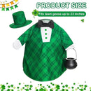 St Patrick's Green Plaid Goose Outfit Lawn Porch Goose Clothes 23 Inch St Patricks Day Outdoor Patio Yard Lawn Art Decoration by GreenHaven Gardens