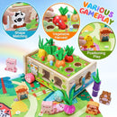 Toddler Montessori Wooden Farm Toys | Babies 12-18 Months Toy with Game Map for 1 2 3 Year Old Boys Girls | 1st First Birthday Gifts for 1-2 Years | Wood Learning Educational Toys Fine Motor Skills by TinyTreasures Baby Boutique