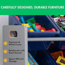Humble Crew Supersized Toy Storage Organizer with 16 Removable Bins, Grey/Navy – Large Toy Storage for Toddlers Ideal for Kids' Rooms, Playrooms, and Nurseries - Modern Toy Bins for Kids by TinyTreasures Baby Boutique