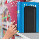 Acrimet Metal Bookends, Jumbo Size 9" H x 4" W x 4-1/2" D, Non-Skid Book Stand for Shelves, Heavy Duty Book Stopper, Black, 1 Pair by CozyNest Decor
