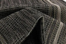 Unique Loom Outdoor Border Collection Area Rug - Soft Border (2' x 6' 1" Runner, Black/ Ivory) by GreenHaven Gardens