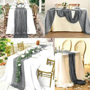 20 Pack Gray 10FT Cheesecloth Table Runner Rustic Gauze Fabric Cheese Cloth Table Runner for Wedding Bridal Baby Shower Table Decor 20 x 120 Inch Long Boho Sheer Birthday Party Table Decorations by CozyNest Decor