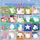 gisgfim 4Pcs Paint by Sticker Books Sticker by Number Books Activity Puzzle Book Craft Art Gift with Mermaid Cat Dog Silly Snack 32 Pictures Sticker by Number Book Set Party Favors by TinyTreasures Baby Boutique