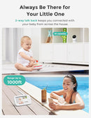 NovaView Video Baby Monitor with 2 Cameras - 5” 1080P HD Screen, Ultra-Low Radiation, 5000mAh Battery, Night Vision, Real-Time/VOX, 2X/4X Zoom, Pan & Tilt, 1000ft Range, 2-Way Audio, No WiFi by TinyTreasures Baby Boutique