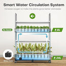 Ahopegarden Indoor Garden Hydroponics Growing System Kit: 60 Pods Vertical Garden with LED Grow Light - Plant Germination Kit Aeroponic Veggie Flower Fruit Growth with Smart Socket & Pump System by GreenHaven Gardens