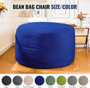 4FT Bean Bag Chair: Bean Bag with Velvet Cover, Fluffy and Comfy Bean Bag Chairs for Adults and Kids, Bean Bag Sofa Filled with High-Density Sponge for Gaming (Blue) by CozyNest Decor