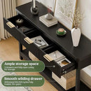 Lulive 51" Fluted Console Table for Entryway, Entryway Table with 3 Wooden Drawers, Farmhouse Behind Sofa Table for Living Room, Hallway, Couch, Foyer by CozyNest Decor