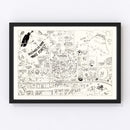Vintage Map of Wake Forest University, 1937