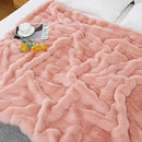 UKELER Pink Faux Fur Throw Blanket for Girls 50''x60'' Decorative Shaggy Velvet Blanket Fluffy Cozy Plush Warm Bed Throws for Bedroom, Living Room, Couch, Sofa, Office, Camping by CozyNest Decor