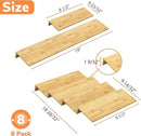 AMBIRD Bamboo Spice Drawer Organizer with Non-slip Mat,4 Tier - 2 Set Jar Spice Rack Tray From 9.5''to 19'', Seasoning Organizer for Kitchen,Cabinet,Drawers,Countertop by CozyNest Decor