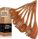 Kitchen Utensils Set, 7 Piece Premium Cooking Utensils Set, Durable Non-Stick Wooden Spoons for Cooking, Kitchen Essentials for New Home by CozyNest Decor