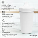 Re-Play Sippy Cups for Toddlers - 10 Oz. Reusable Spill Proof Cups for Kids, Dishwasher/Microwave Safe - Made in USA - Set of 3-3.13" x 6.25" - Modern Pink by TinyTreasures Baby Boutique