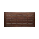 Equilibrium Outdoor Dining Table with Slat Top, Dark Brown