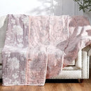 jinchan Boho 100% Cotton Muslin Twin Size 60x80 Inches Blanket Lightweight 4-Layer Quilted Soft Pink Red Floral Throw Blanket Reversible Comfy Flower Breathable All Seasons Couch Bedroom Decor by CozyNest Decor