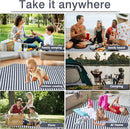 Picnic Blankets 80" x 60" Extra Large Outdoor Blanket Sand Free Foldable with Carry Strap for Beach, Camping, Park Grass, Hiking, Travel, Concerts, Indoors by TinyTreasures Baby Boutique