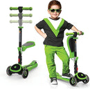 SKIDEE Kick Scooters for Kids Ages 3-5, Adjustable Height Foldable Scooter with Removable Seat, 3 LED Light Wheels, Rear Brake, Wide Standing Board, Suitable Up to 12 Year Old Boys/Girls by TinyTreasures Baby Boutique