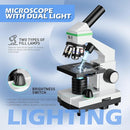 Microscope for Adults Professional, Compound Microscope for Kids 8-12, 100X-3000X High-Power Biological Microscope for Students, School Lab & Home Education, with Slides Set by TinyTreasures Baby Boutique