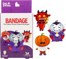 BioSwiss Bandages, Halloween Ghouls Shaped Self Adhesive Bandage, Latex Free Sterile Wound Care, Fun First Aid Kit Supplies for Kids and Adults, 24 Count by TinyTreasures Baby Boutique
