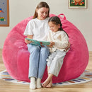 Hobestluk 4.5FT Bean Bag Chair Giant Bean Bag Chair with Filler Included Adult Bean Bag Chairs with Removable Cover for Bedroom Living Room - (Jumbo, Pink) by CozyNest Decor