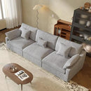 JACH Sectional Couches for Living Room, 3 Seater Cloud Sectional Couch with Deep Seat, Down Filled Modular Sofa, Covers Removeable & Washable, Sofas Furniture for Living Room, Light Grey by CozyNest Decor