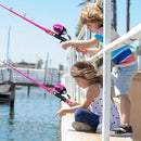 Kids Fishing Pole, Portable Telescopic Kids Fishing Poles for Boys and Girls, Fishing Rod and Reel Combo Kit with Tackle Box, and Fishing Net, Best Fishing Pole for Toddler Youth by TinyTreasures Baby Boutique