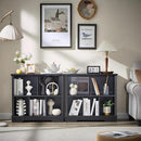 Farmhouse 5 Cube Bookshelf, Black Storage Organizer Bookcase, Kids Toy Storage Cabinet, Small Bookshelves Storage Organizer Shelf, Wood Display Cabinet Book Shelves for Bedroom,Living Room,Office by CozyNest Decor