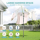 APEXCHASER Clothes Drying Rack, Outdoor Umbrella Drying Rack, Rotary Metal Drying Rack Clothing Foldable, 3-Arms Umbrella Clothesline with 98ft, Steel Frame, Backyard by TinyTreasures Baby Boutique