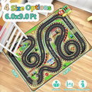 Kids Rug, Race Track Baby Play Mats, Realistic 3D Cascading Surround Route, 6x9 Ft Kids Rug for Playroom, Great for Playing with Cars and Toys, Non-Slip Car Carpet by CozyNest Decor