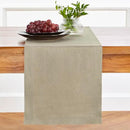 Solino Home Linen Vintage Khaki Table Runner 120 Inches Long - 100% Pure Linen 14 x 120 Inch Table Runner for Fall, Autumn, Thanksgiving - Fete by CozyNest Decor