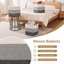 OIAHOMY 13 Kallax Inch Cube Storage Bins, 3-Pack Cotton Rope Woven Baskets for Organizing, Kallax Insert Storage Baskets for Shelves, Baby Nursery, Closet Organizer, 13*13*12.6IN, Gradient Gray by TinyTreasures Baby Boutique