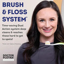 MOUTHWATCHERS Soft Flossing Toothbrushes, Value Pack of 4, Green, Manual Toothbrush for Adults, Ultra Clean, Good for Sensitive Teeth and Gums, by Dr. Plotka's by CozyNest Decor