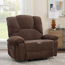 Oversized Power Recliner Chair 350lb with Hidable Cup Holders, Extra Wide Large Big Electric Recliner Chair with Lumbar Support Pillow Nursery Chair Living Room (Power, BROWN-6001) by CozyNest Decor