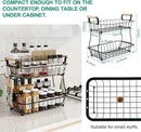 ANTOPY 2 Tier Fruit Basket with 2 Banana Hangers, Countertop Fruit Vegetable Basket Bowl for Kitchen Counter Metal Wire Fruits Storage Stand Holder Organizer for Bread Snack Veggies Produce by CozyNest Decor