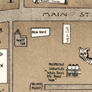 Vintage Map of Williams College, 1935