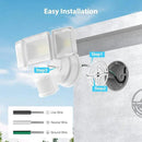 Olafus 75W Motion Sensor Outdoor Lights, 7000lm Motion Flood Light Dusk to Dawn, IP65 Waterproof LED Security Floodlights, 6500K Motion Detector Lights for Outside, White by GreenHaven Gardens