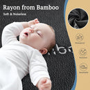 BEDLORE Waterproof Crib Mattress Protector 2 Pack, Ultra Soft Bamboo Viscose Crib Mattress Pad Cover, Noiseless Toddler Mattress Protector for Standard Baby Mattress Size 52''x28'', Dark Gray by TinyTreasures Baby Boutique