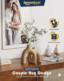 Hug Donut Decorative Vase Set - Tan Modern Rustic Farmhouse Style Vases Home Decor,Matte Ceramic Decorations for Living Room Shelf, Bookshelf Mantle Entryway Table Centerpiece or Console Décor(Brown) by CozyNest Decor