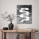 Personalized Father's Day Family Names Street Custom Multi-Name Date of Birth Vintage Street Sign Happy Fathers Day Poster Canvas Wall Art Best Gifts for Dad Husband from Daughter Son Wife Kids