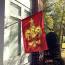 Christmas Tree Fleur de lis with lights House Flag 28x40 Porch Sleeve Pole Decorative Outside Yard Banner Artwork Wall Hanging, Polyester