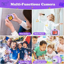 Kids Camera, HD Digital Video Camera, Childrens Toys for 3 4 5 6 7 8 9 Year Old Boys/Girls, Selfie Camera for Kids, Christmas Birthday Gifts with 32GB SD Card (Purple) by TinyTreasures Baby Boutique