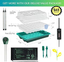 Upgraded Seed Starter Tray with Grow Lights and Heat Mat, 3-in-1 Soil Meter, & Sticky Gnat Traps, 40-Cell Seed Growing Tray, Germination & Plant Propagation Station for Indoor Plants by GreenHaven Gardens