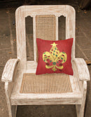 Christmas Tree Fleur de lis with lights Decorative Throw Pillow 14x14 Indoor Outdoor Accent Cushion, Fabric Cover with Insert for Sofa, Bed, Porch & Living Room
