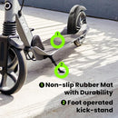 Aero Big Wheels Kick Scooter for Kids 6+, Teens & Adults | Light Up Wheels, Hand Brake, Rubber Deck Mat & Shock Absorption | Foldable & Height Adjustable by TinyTreasures Baby Boutique