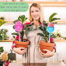 Plant Watering Globes Tulips, 4 Pcs Glass Self Watering Globes, Self Watering Planter Insert with Watering Spikes ,Automatic Plant Watering Devices,Large Watering Bulbs for Indoor & Outdoor Plants by GreenHaven Gardens